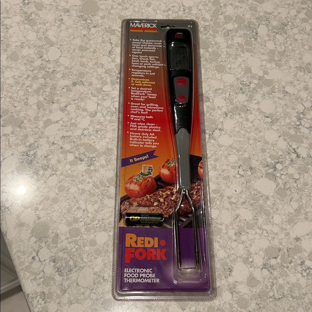 NWT - MAVERICK Redi-Fork Electronic Food Probe Thermometer - Model ET-64